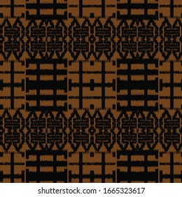 abstract african camel and brown Seamless Ethnic Pattern. Vintage, Grunge, Abstract Tribal Background for Textile Design, Wallpaper, Surface Textures, Wrapping Paper vector 