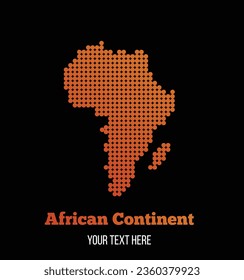 Abstract African Continent Silhouette Logo