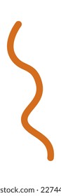 Abstraktes afrikanisches Curly-Symbol. Vektorgrafik