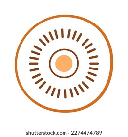 Abstract african ethnic ornament flat icon. Vector illustration