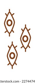 Abstract african ethnic ornament flat icon. Vector illustration