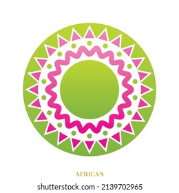 Abstract African logo design and colorful art