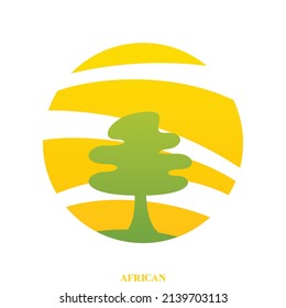 Resumen Diseño del logo africano y arte colorido