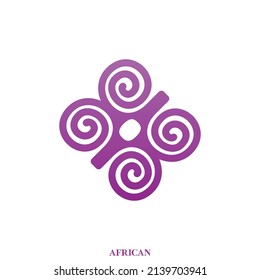 Resumen Diseño del logo africano y arte colorido 