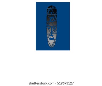 Abstract African mask vector