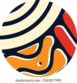 Abstract african multicolored pattern on white