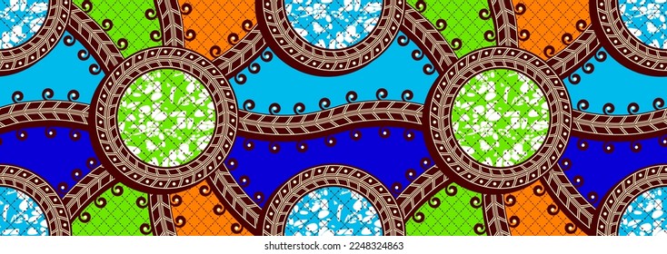 abstract african pattern background, circle and line, textile art, tribal abstract hand-draw, summer fashion artwork for Fabric print, clothes, scarf, shawl, carpet, bag