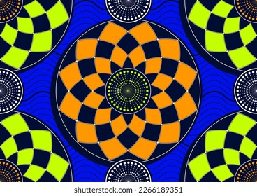 abstract african pattern background, circle and line, textile art, tribal abstract hand-draw, summer fashion artwork for Fabric print, clothes, scarf, shawl, carpet, bag