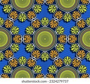 abstract african pattern background, leaves in circle shape, textile art, tribal abstract hand-draw, hawaii summer fashion artwork for Fabric print, clothes, scarf, shawl, carpet, bag