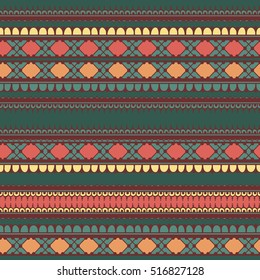 Abstract african seamless geometric pattern. Vector background in green and red colors for your backgrounds, textures, invitations, greeting cards or other.
