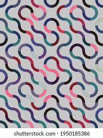 Abstract African Style Spiral Patterns Background