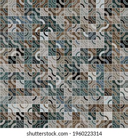Abstract African Style Spiral Patterns Background