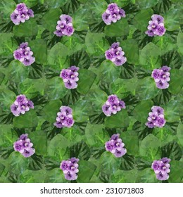 Abstract african violet flower pattern