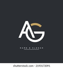 Abstract AG, GA, A, G Letters Logo Monogramm Symbol.