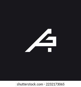 Abstract AG, GA, A, G Letters Logo Initial-Monogram-Symbol Vector.