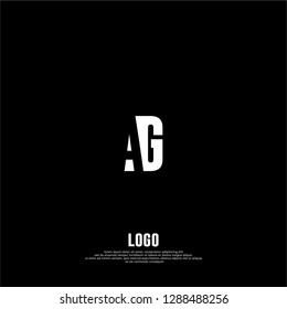 abstract ag logo letters design concept