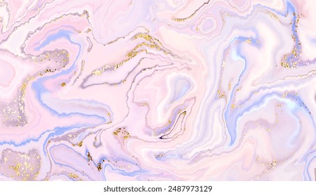 Abstract agate stone background design with geode texture and gold glitter.