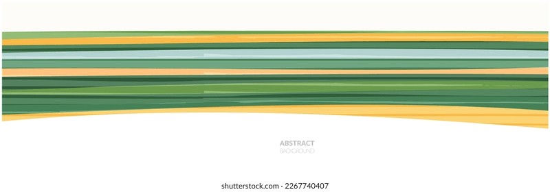 Resumen del paisaje de campo agrícola de fondo de banner. Naturaleza, ecología, orgánica, ilustración del vector ambiental. Banner web o plantilla de entorno verde limpio. Campo con textura colorida