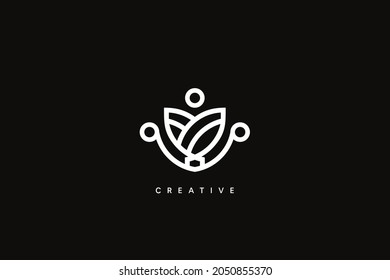Abstract Agriculture Association Logo Design. Creative vector based icon template.	