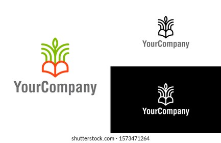 Abstract agriculture logo design template. Simple minimalist template graphic illustration. Creative vector emblem, for icon or design concept.