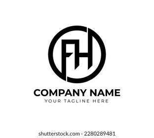 Abstract AH logo design template. Abstract Letter AH logo Design. AH Letter Logo Design. Initial Script Letter AH Logo Design. Initial Linked Letter 