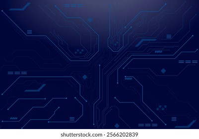 Abstract AI circuit board background. Vector illustration