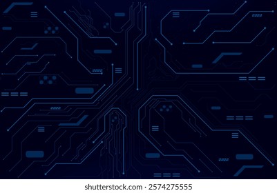 Abstract AI circuit board background. Vector illustration