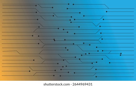 Fundo abstrato da placa de circuito AI.. Conceito de CPU de Processadores de Computador Central. Chip digital da motherboard.