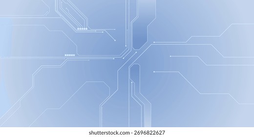 Fondo Abstractas de la placa de circuito de la IA. Tecnología conectó líneas blancas con Elementos electrónicos en Tech BG. Placa base de ordenador con chip, y semiconductor. Elegante Ilustración vectorial digital gris