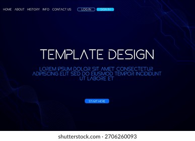 Fondo Abstractas de la placa de circuito de la IA. Tecnología conectó líneas azules con Elementos electrónicos en Tech BG. Placa madre de computadora con un chip, procesador y semiconductor. Ilustración vectorial digital