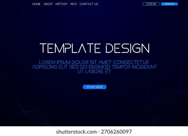 Abstract AI circuit board background. Technology connected blue lines with electronics elements on tech bg. Computer motherboard with a chip, processor, and semiconductor. Digital vector illustration