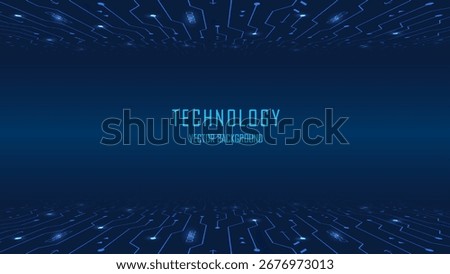 Abstract AI circuit board in dark blue background. High-tech electronics board digital technology. Isometric electronic motherboard background. Vector illustration.