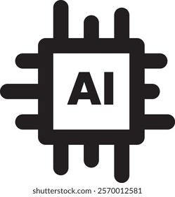 Abstract AI icon, representing artificial intelligence, innovation, and advanced computing