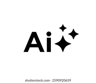 Abstract AI logo set with sleek black gradient, clean typography, and minimalistic robot inspired symbols, showcasing intelligent software and virtual networks.