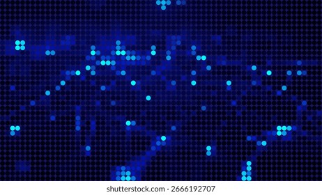abstract ai neural network background with glowing interconnected nodes and deep blue cyan digital circuits, futuristic cybernetic web with smooth soft lighting, concept of artificial intelligence
