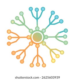 Abstrato AI Neuron Branches Vetor 