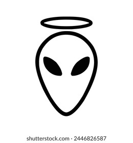abstract air alien flat astronaut astronomy carton background flat mask face icon vector illustration smile cartoon symbol alien art sign logo design