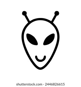 abstract air alien flat astronaut astronomy carton background flat mask face icon vector illustration smile cartoon symbol alien art sign logo design