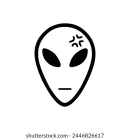 abstract air alien flat astronaut astronomy carton background flat mask face icon vector illustration smile cartoon symbol alien art sign logo design