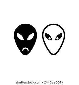 abstract air alien flat astronaut astronomy carton background flat mask face icon vector illustration smile cartoon symbol alien art sign logo design