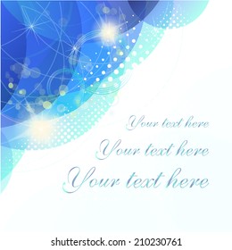 Abstract air background blue circles. Vector