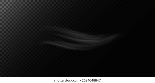 Abstract air movement set, soft wind flow, fog and smoke textures