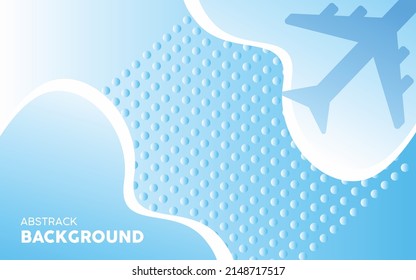Abstract air plane and blue sky Background. 