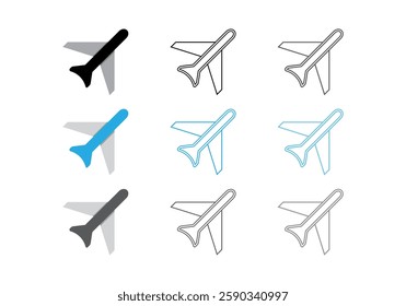 Abstract Air plane modern style vector icon design