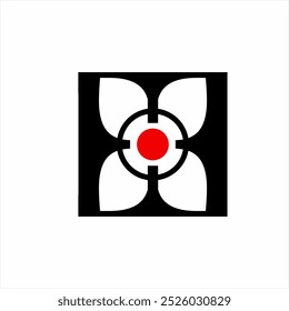 Abstract air propeller logo design with butterfly concept.