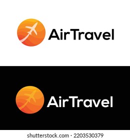 Abstract AIR TRAVEL logo design template