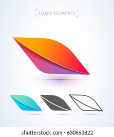 Abstract aircraft tale, logo template