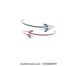 Abstract airline logo design with smooth flying