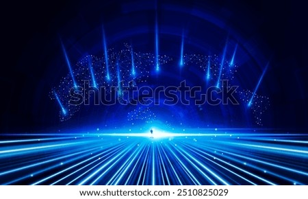 Abstract Airlines of the world map of airplane for logistic on Light out business  technology background Hitech communication concept innovation background, vector design