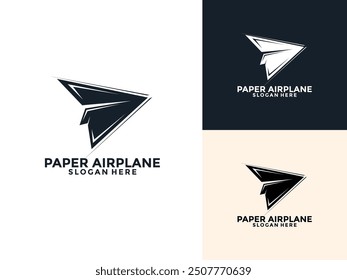 Abstract Airplane Launch logo icon design, Paper Airplane logo design vector